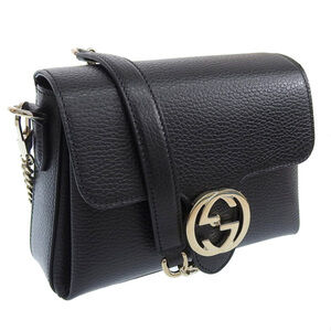 Gucci Outlet Shoulder Bag leather Black